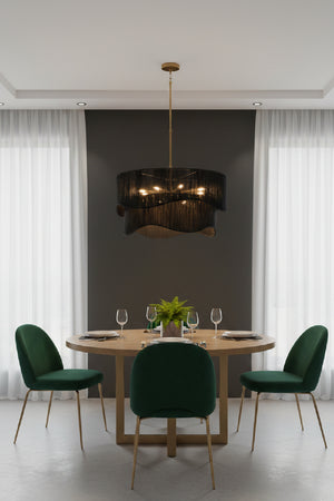 Tiered Wave Jute Chandelier | Splendido Rhine | Oroa.com