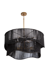 Modern European furniture - Tiered Wave Jute Chandelier - www.oroa.com