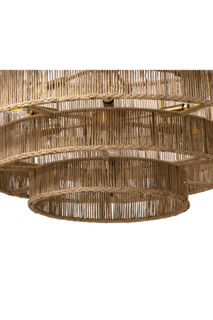 4-Tier Rustic Jute Chandelier | Splendido Lumina | Oroa.com