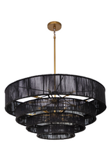 Modern European furniture - 4-Tier Rustic Jute Chandelier - www.oroa.com