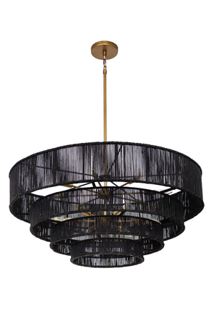 4-Tier Rustic Jute Chandelier | Splendido Lumina | Oroa.com