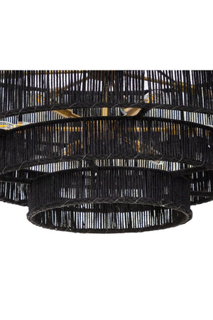 4-Tier Rustic Jute Chandelier | Splendido Lumina | Oroa.com