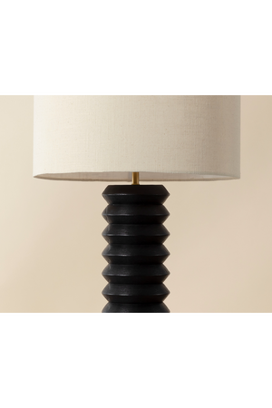 Black Wooden Base Table Lamp | Splendido Oletto | Oroa.com