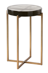 Modern European furniture - Smoked Glass Round End Table - www.oroa.com