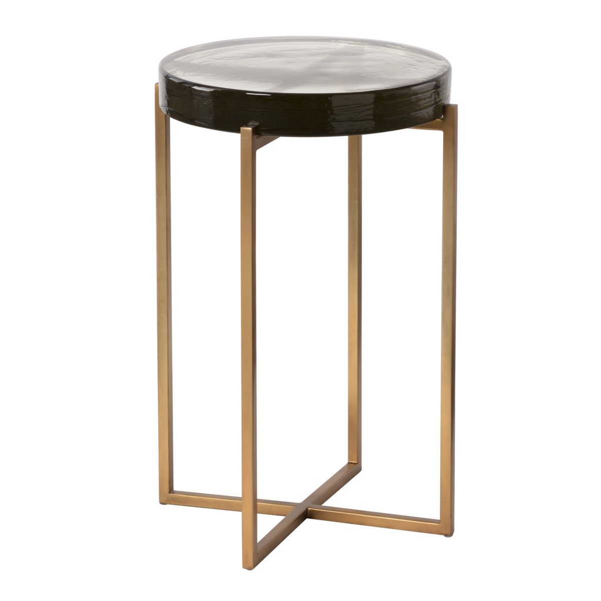 Smoked Glass Round End Table | Splendido Sheena