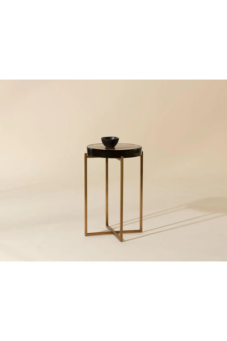 Modern European furniture - Smoked Glass Round End Table - www.oroa.com