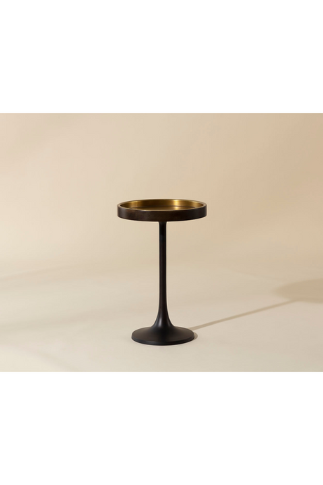 Round Bronze End Table Modern European furniture - www.oroa.com