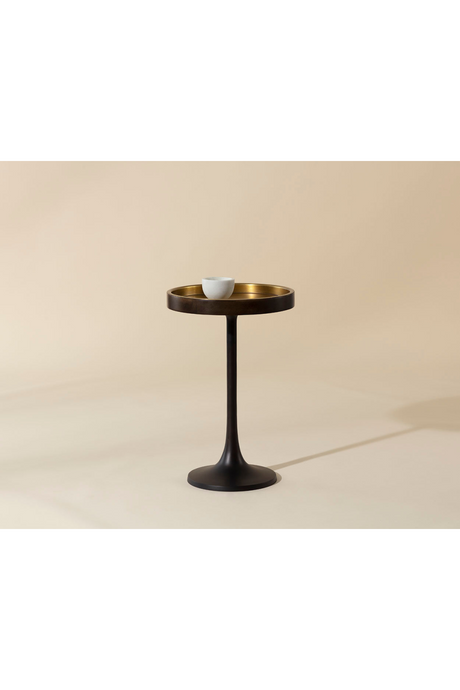 Round Bronze End Table Modern European furniture - www.oroa.com