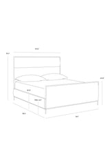 Modern European furniture - Hand-hammered Iron White King Bed - www.oroa.com