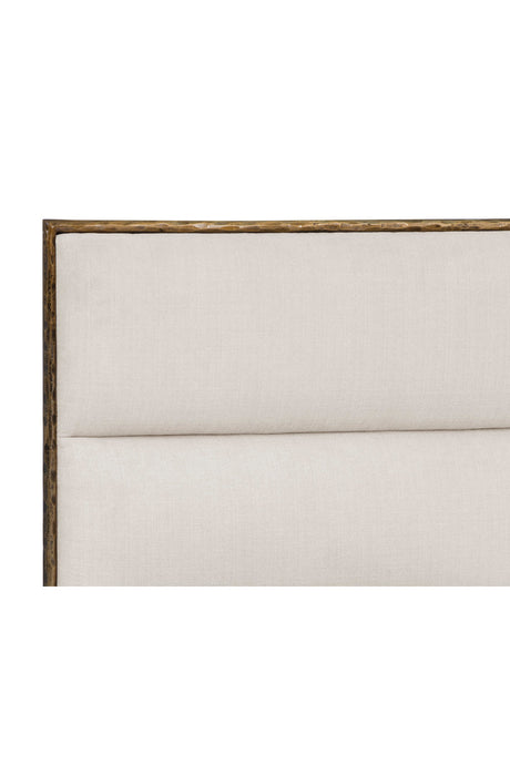 Modern European furniture - Hand-hammered Iron White King Bed - www.oroa.com