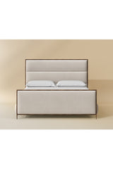 Modern European furniture - Hand-hammered Iron White King Bed - www.oroa.com