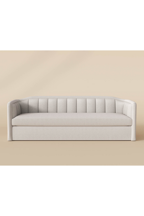 Modern European furniture - Vertical-Tufted Cream Sofa - www.oroa.com