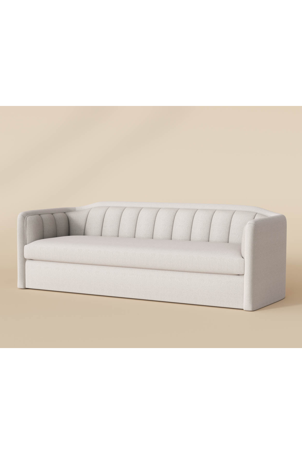 Vertical-Tufted Cream Sofa | Splendido Birrit