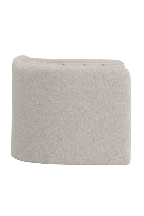 Modern European furniture - Cream Tufted-Back Swivel Armchair - www.oroa.com