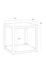 Modern European furniture - Solid Oak Square Side Table - www.oroa.com