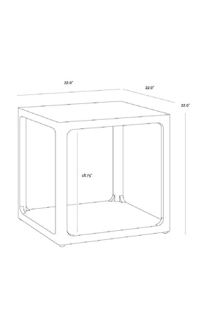 Modern European furniture - Solid Oak Square Side Table - www.oroa.com