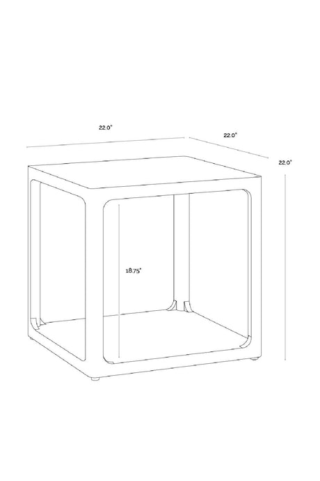 Modern European furniture - Solid Oak Square Side Table - www.oroa.com