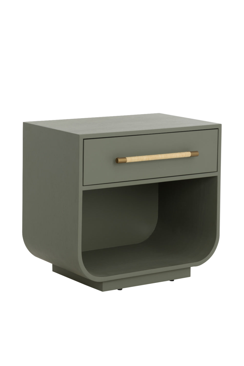 Modern Oak Curved Nightstand | Splendido Tarrant | Oroa.com