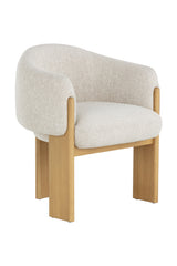 Modern European furniture - Cream 3-Legged Dining Armchair - www.oroa.com