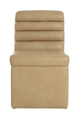 Modern European furniture - Leather Look Wheeled Dining Chair - www.oroa.com