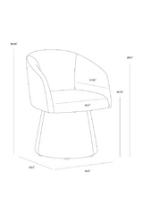 Modern European furniture - Brown Leather Swivel Dining Chair - www.oroa.com