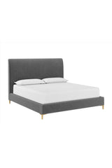 Modern European furniture - Vertical-Tufted Queen Bed - www.oroa.com