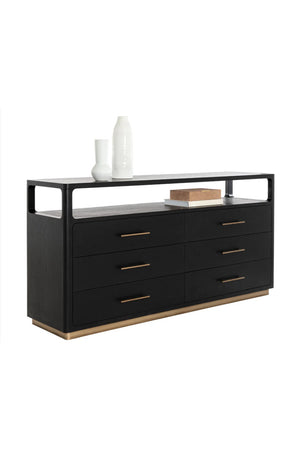 Modern European furniture - 6-Drawer Oak Veneer Dresser - www.oroa.com