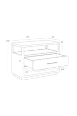 Modern European furniture - Black Oak 2-Drawer Nightstand - www.oroa.com