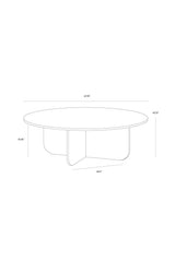 Modern European furniture - Round Cream Marble Coffee Table - www.oroa.com