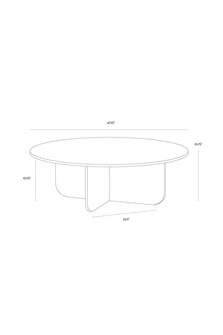 Modern European furniture - Round Cream Marble Coffee Table - www.oroa.com