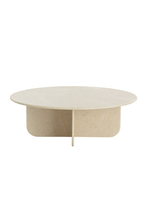 Round Cream Marble Coffee Table by Splendido Bonita