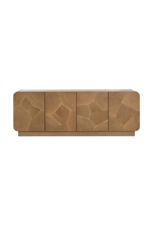 Patterned Oak 4-Door Sideboard | Splendido Fauna