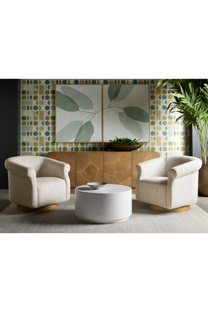 Patterned Oak 4-Door Sideboard | Splendido Fauna