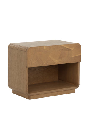 Modern European furniture - Oak Mosaic 1-Drawer Nightstand - www.oroa.com