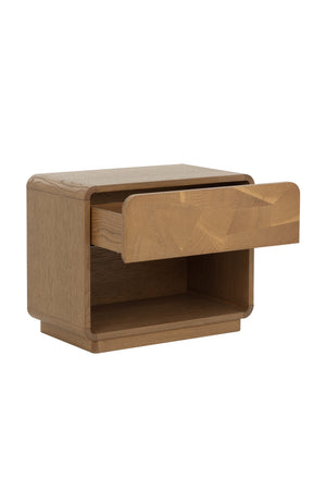 Modern European furniture - Oak Mosaic 1-Drawer Nightstand - www.oroa.com
