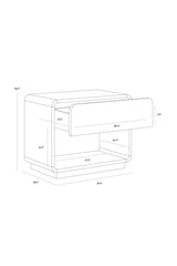 Modern European furniture - Oak Mosaic 1-Drawer Nightstand - www.oroa.com