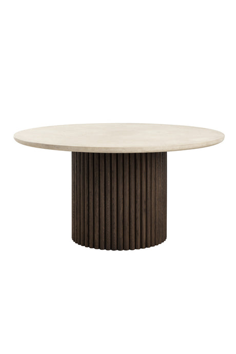 Cream Marble Round Dining Table | Splendido Banyan | Oroa.com