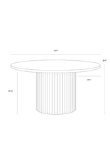 Modern European furniture - Cream Marble Round Dining Table - www.oroa.com