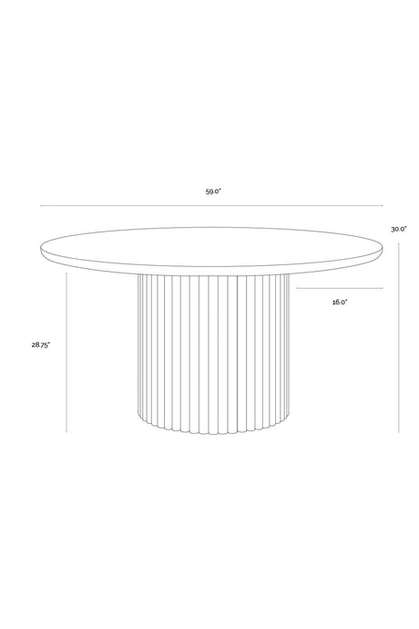 Modern European furniture - Cream Marble Round Dining Table - www.oroa.com