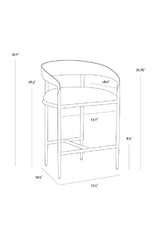 Modern European furniture - Hammered Metal Counter Stool - www.oroa.com