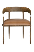 Modern European furniture - Antique Brass Framed Dining Chair - www.oroa.com