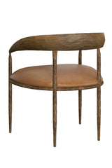 Modern European furniture - Antique Brass Framed Dining Chair - www.oroa.com
