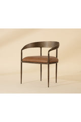 Modern European furniture - Antique Brass Framed Dining Chair - www.oroa.com