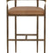 Modern European furniture - Hammered Metal Leather Bar Stool - www.oroa.com