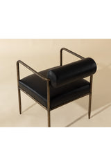 Modern European furniture - Leather Bolster-Back Dining Chair - www.oroa.com
