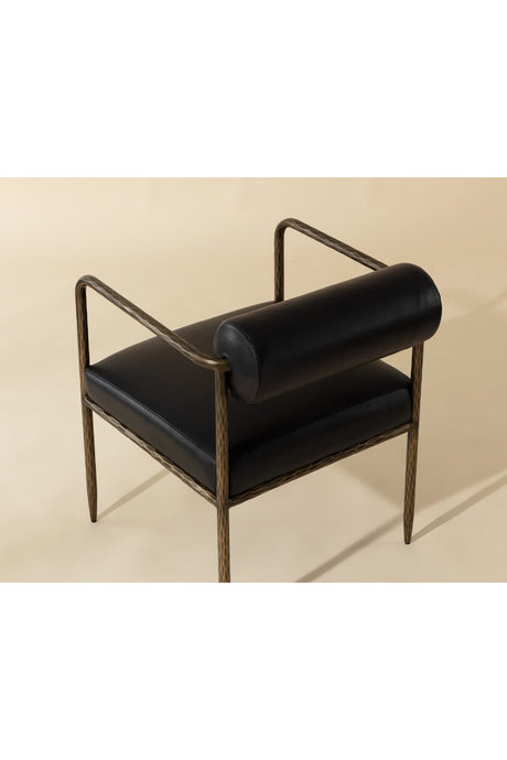 Modern European furniture - Leather Bolster-Back Dining Chair - www.oroa.com