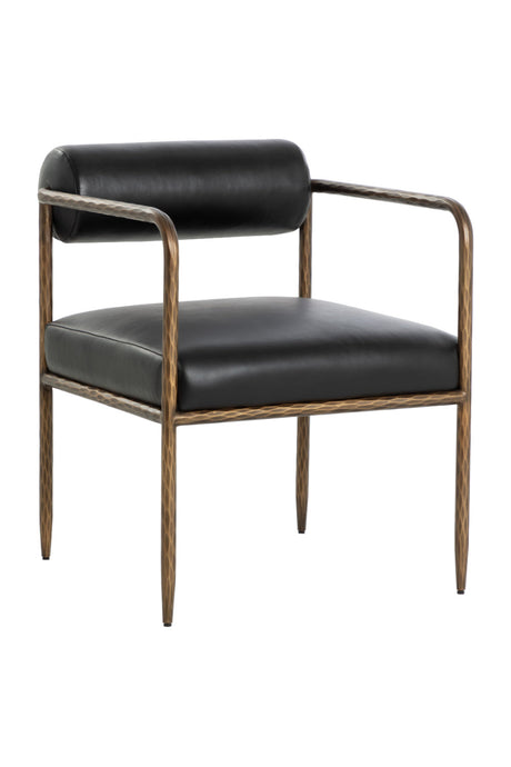 Modern European furniture - Leather Bolster-Back Dining Chair - www.oroa.com
