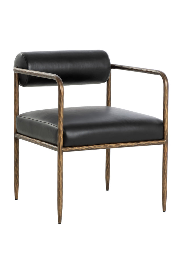 Modern European furniture - Leather Bolster-Back Dining Chair - www.oroa.com