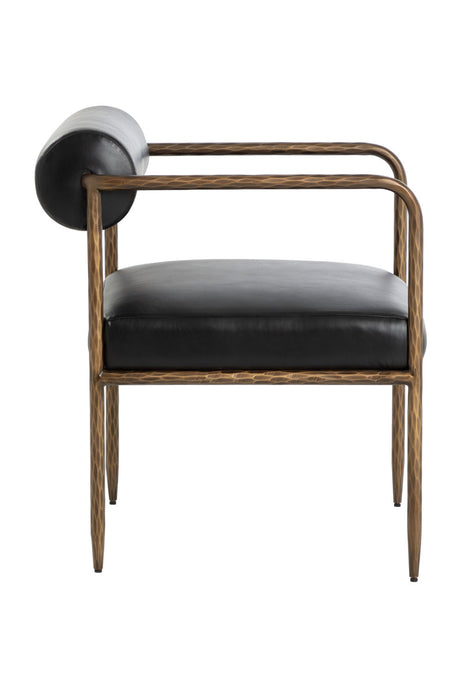 Modern European furniture - Leather Bolster-Back Dining Chair - www.oroa.com