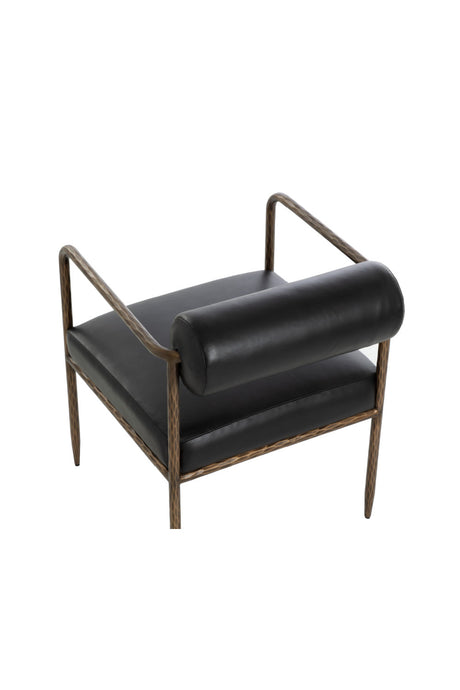 Modern European furniture - Leather Bolster-Back Dining Chair - www.oroa.com